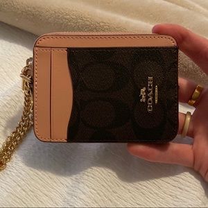 Coach Small Wristlet/Wallet with Chain